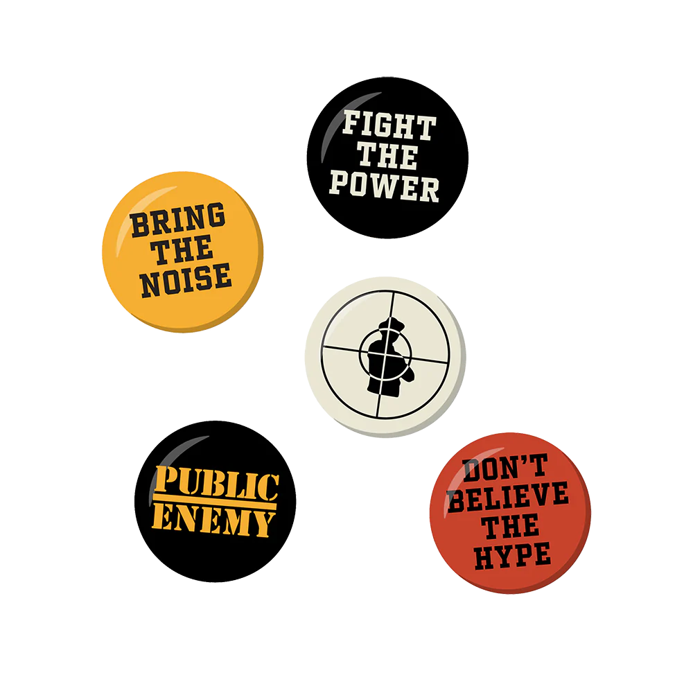 Public Enemy - NATION 5 BUTTON SET
